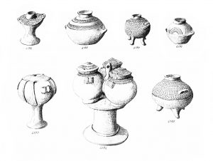 Koumasa, suspension pots (E.M. I). Scale 1:2.