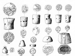 Platanos, ivory and stone seals.