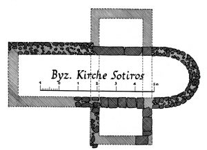 Grundriss der Sotiros-Kapelle.