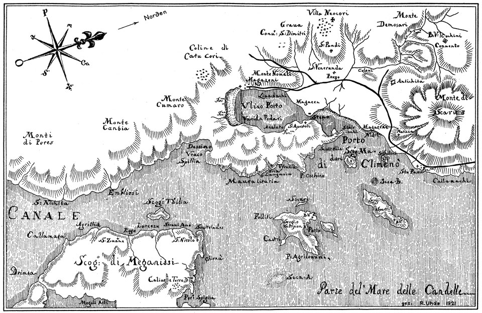 <p>
W. Dörpfeld, <em>Alt-Ithaka</em> (1927), vol. II, map 9</p>