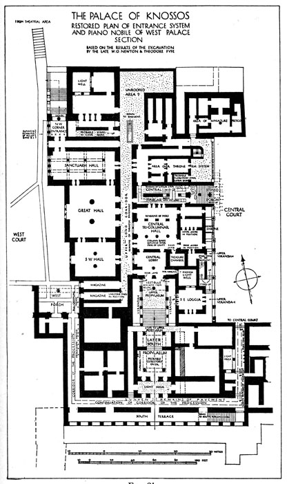 Plan Of Palace At Knossos Plan Of Palace At Knossos