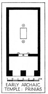 Archaic Temple at Prinias (after A.J.A., 1934, 173)