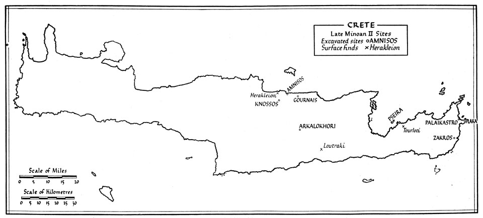 <p>
	J. Pendlebury, <em>The Archaeology of Crete</em> (1939), map 11</p>