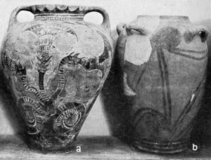 Pakhyammos (a) Middle Minoan IIIb.- Late Minoan Ia and (b) Middle Minoan I Vases